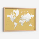 Mapa mundial detallado con ciudades Andrew - Rosana Laiz Blursbyai | Cuadro decorativo de Canvas Lab