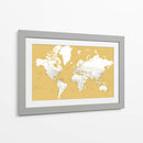 Mapa mundial detallado con ciudades Andrew - Rosana Laiz Blursbyai | Cuadro decorativo de Canvas Lab