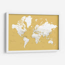 Mapa mundial detallado con ciudades Andrew - Rosana Laiz Blursbyai | Cuadro decorativo de Canvas Lab