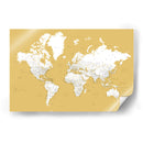 Mapa mundial detallado con ciudades Andrew - Rosana Laiz Blursbyai | Cuadro decorativo de Canvas Lab