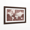 Mapa mundial detallado con ciudades Hikmat - Rosana Laiz Blursbyai | Cuadro decorativo de Canvas Lab