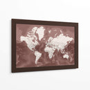 Mapa mundial detallado con ciudades Hikmat - Rosana Laiz Blursbyai | Cuadro decorativo de Canvas Lab