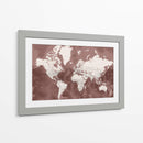 Mapa mundial detallado con ciudades Hikmat - Rosana Laiz Blursbyai | Cuadro decorativo de Canvas Lab