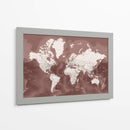 Mapa mundial detallado con ciudades Hikmat - Rosana Laiz Blursbyai | Cuadro decorativo de Canvas Lab