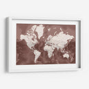 Mapa mundial detallado con ciudades Hikmat - Rosana Laiz Blursbyai | Cuadro decorativo de Canvas Lab