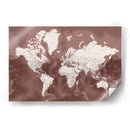 Mapa mundial detallado con ciudades Hikmat - Rosana Laiz Blursbyai | Cuadro decorativo de Canvas Lab