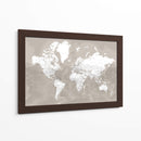 Mapa mundial detallado con ciudades Orien - Rosana Laiz Blursbyai | Cuadro decorativo de Canvas Lab