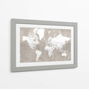Mapa mundial detallado con ciudades Orien - Rosana Laiz Blursbyai | Cuadro decorativo de Canvas Lab