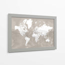 Mapa mundial detallado con ciudades Orien - Rosana Laiz Blursbyai | Cuadro decorativo de Canvas Lab