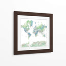 Mapa mundial detallado con ciudades Declan - Rosana Laiz Blursbyai | Cuadro decorativo de Canvas Lab