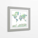 Mapa mundial detallado con ciudades Declan - Rosana Laiz Blursbyai | Cuadro decorativo de Canvas Lab