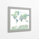 Mapa mundial detallado con ciudades Declan - Rosana Laiz Blursbyai | Cuadro decorativo de Canvas Lab
