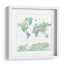 Mapa mundial detallado con ciudades Declan - Rosana Laiz Blursbyai | Cuadro decorativo de Canvas Lab