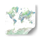 Mapa mundial detallado con ciudades Declan - Rosana Laiz Blursbyai | Cuadro decorativo de Canvas Lab