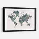 Mapa mundial en acuarela con ciudades Makoa - Rosana Laiz Blursbyai | Cuadro decorativo de Canvas Lab