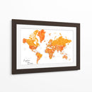 Explore The World - mapa mundial con las ciudades Carlotta - Rosana Laiz Blursbyai | Cuadro decorativo de Canvas Lab