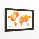 Explore The World - mapa mundial con las ciudades Carlotta - Rosana Laiz Blursbyai | Cuadro decorativo de Canvas Lab