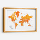 Explore The World - mapa mundial con las ciudades Carlotta - Rosana Laiz Blursbyai | Cuadro decorativo de Canvas Lab