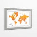 Explore The World - mapa mundial con las ciudades Carlotta - Rosana Laiz Blursbyai | Cuadro decorativo de Canvas Lab