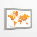 Explore The World - mapa mundial con las ciudades Carlotta - Rosana Laiz Blursbyai | Cuadro decorativo de Canvas Lab