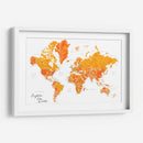 Explore The World - mapa mundial con las ciudades Carlotta - Rosana Laiz Blursbyai | Cuadro decorativo de Canvas Lab
