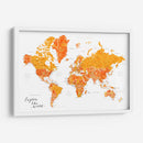 Explore The World - mapa mundial con las ciudades Carlotta - Rosana Laiz Blursbyai | Cuadro decorativo de Canvas Lab