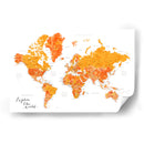 Explore The World - mapa mundial con las ciudades Carlotta - Rosana Laiz Blursbyai | Cuadro decorativo de Canvas Lab