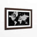 Wanderlust - Mapa mundial de Baibah con ciudades - Rosana Laiz Blursbyai | Cuadro decorativo de Canvas Lab