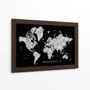 Wanderlust - Mapa mundial de Baibah con ciudades - Rosana Laiz Blursbyai | Cuadro decorativo de Canvas Lab