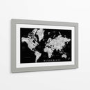 Wanderlust - Mapa mundial de Baibah con ciudades - Rosana Laiz Blursbyai | Cuadro decorativo de Canvas Lab
