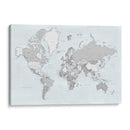 Mapa del mundo angustiado con ciudades Darryl - Rosana Laiz Blursbyai | Cuadro decorativo de Canvas Lab