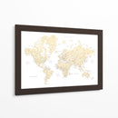 Mapa mundial de flores suaves con ciudades Remy - Rosana Laiz Blursbyai | Cuadro decorativo de Canvas Lab