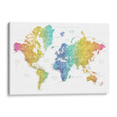 Mapa mundial en español Jude - Rosana Laiz Blursbyai | Cuadro decorativo de Canvas Lab