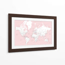 Mapa mundial en español Leire - Rosana Laiz Blursbyai | Cuadro decorativo de Canvas Lab