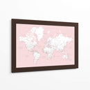 Mapa mundial en español Leire - Rosana Laiz Blursbyai | Cuadro decorativo de Canvas Lab