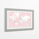 Mapa mundial en español Leire - Rosana Laiz Blursbyai | Cuadro decorativo de Canvas Lab