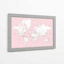 Mapa mundial en español Leire - Rosana Laiz Blursbyai | Cuadro decorativo de Canvas Lab