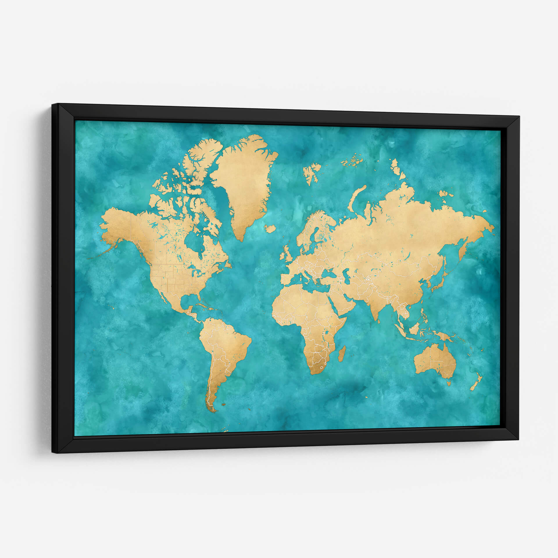 Mapa mundial de Lexy - Rosana Laiz Blursbyai Cuadro Decorativo, Canvas Lab