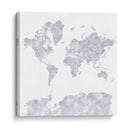 Mapa del mundo gris - Rosana Laiz Blursbyai | Cuadro decorativo de Canvas Lab