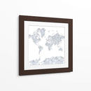 Mapa del mundo gris - Rosana Laiz Blursbyai | Cuadro decorativo de Canvas Lab