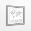 Mapa del mundo gris - Rosana Laiz Blursbyai | Cuadro decorativo de Canvas Lab