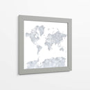 Mapa del mundo gris - Rosana Laiz Blursbyai | Cuadro decorativo de Canvas Lab