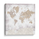 Mapa mundial Kacia - Rosana Laiz Blursbyai | Cuadro decorativo de Canvas Lab
