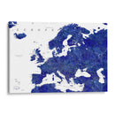 Mapa detallado azul marino de Europa - Rosana Laiz Blursbyai | Cuadro decorativo de Canvas Lab