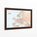 Mapa neutral detallado de Europa - Rosana Laiz Blursbyai | Cuadro decorativo de Canvas Lab