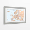 Mapa neutral detallado de Europa - Rosana Laiz Blursbyai | Cuadro decorativo de Canvas Lab