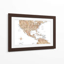 Mapa neutral de Estados Unidos y el mar Caribe - Rosana Laiz Blursbyai | Cuadro decorativo de Canvas Lab