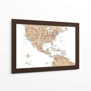 Mapa neutral de Estados Unidos y el mar Caribe - Rosana Laiz Blursbyai | Cuadro decorativo de Canvas Lab