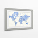 Mapa mundial de alto detalle Parlan - Rosana Laiz Blursbyai | Cuadro decorativo de Canvas Lab