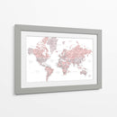 Mapa mundial en español Piper - Rosana Laiz Blursbyai | Cuadro decorativo de Canvas Lab